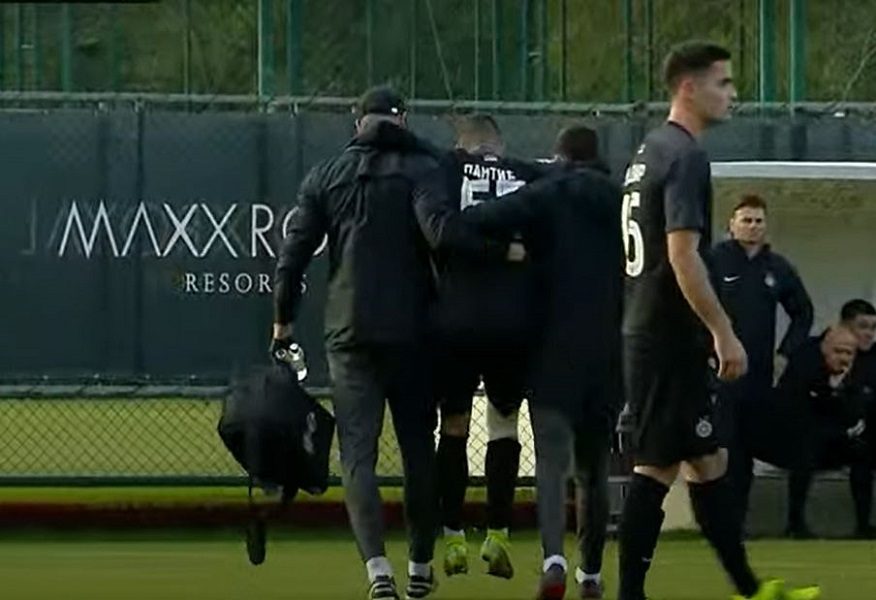 MALER ZA PARTIZAN Pantić zbog povrede napustio teren u osmom minutu