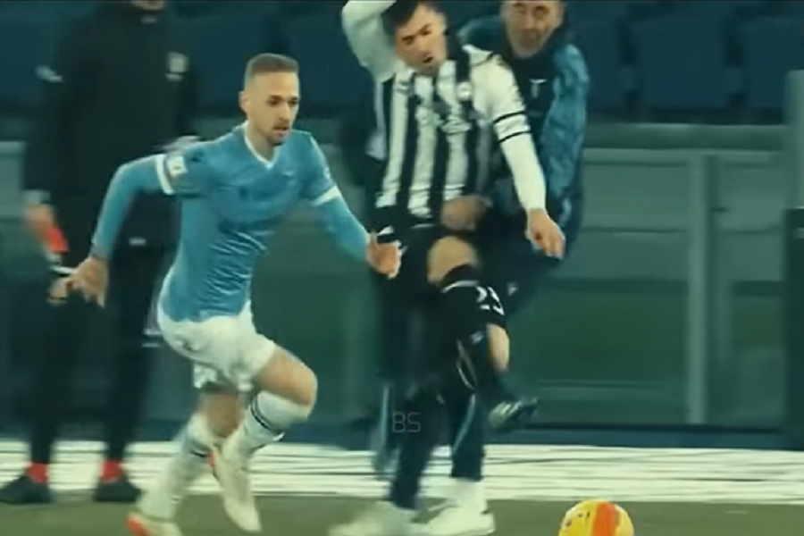 HIT VIDEO Sari se postavio fudbaleru Udinezea kao Branko Lazić protivničkom centru u reketu (VIDEO)