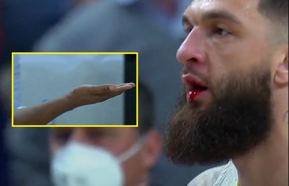 KRVAVO U EVROLIGI Košarkašu Reala saigrač donosio izbijeni zub! (VIDEO)