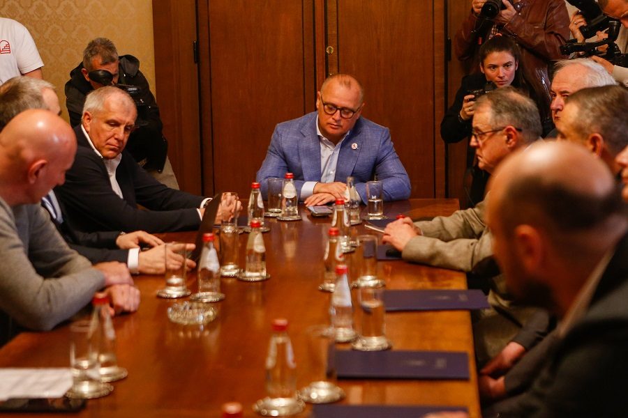 ZAJEDNIČKI INTERES Obradović i Čović za istim stolom! Cilj je lobiranje da Srbija ima dva tima u Evroligi