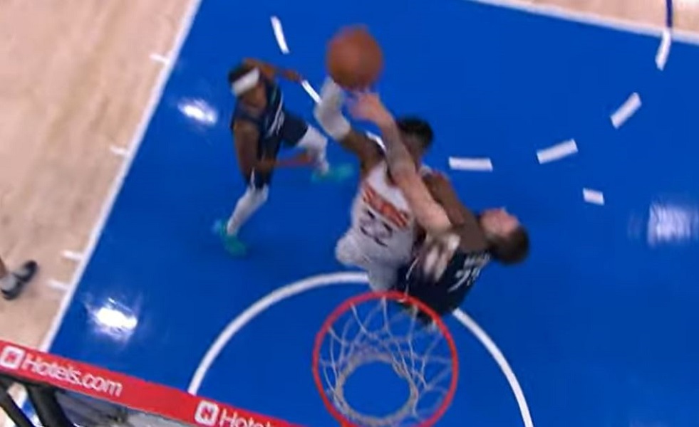 Dončić dobio udarac laktom u glavu, usledio je urnebesan komentar Marjanovića (VIDEO)