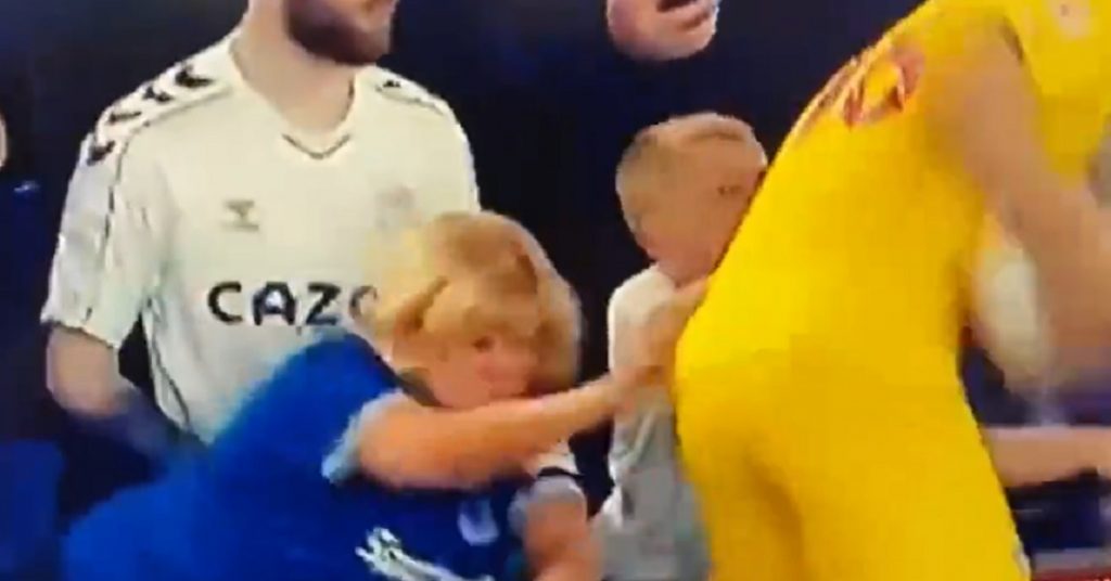 SVE ZA POBEDU Navijačica Evertona, dama iz prvog reda, udarila igrača Palasa! (VIDEO)