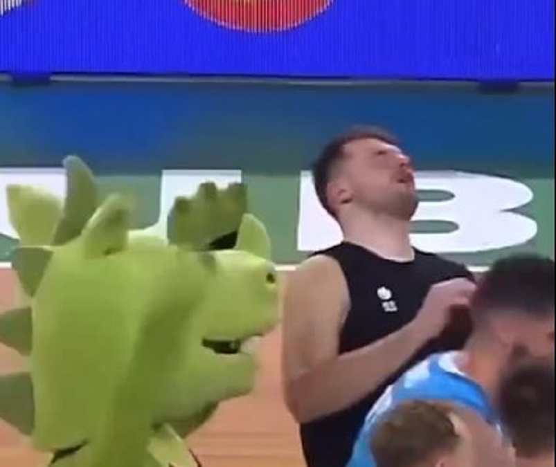DOBIO PO NOSU Zmaj udario Dončića posle utakmice (VIDEO)