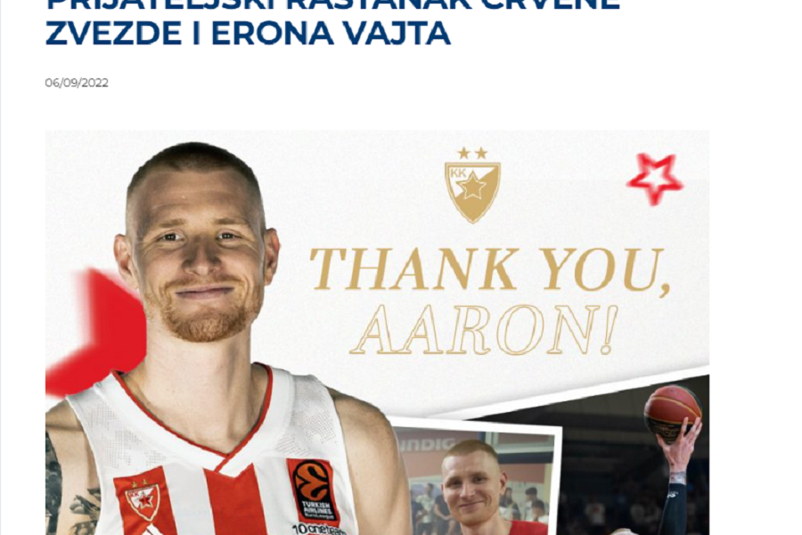 ZVEZDA POTVRDILA PISANJE MAXBET SPORTA: Vajt napustio Mali Kalemegdan