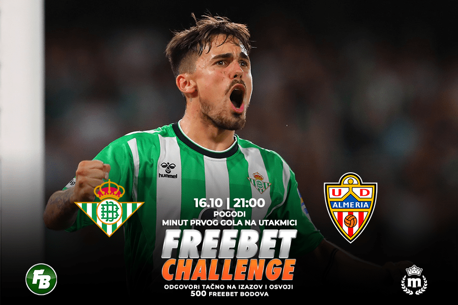 IGRE Pogodi minut prvog gola na meču Betis – Almerija
