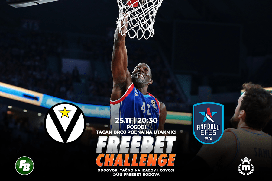 IGRE Pogodi tačan broj poena na meču Virtus Bolonja – Anadolu Efes