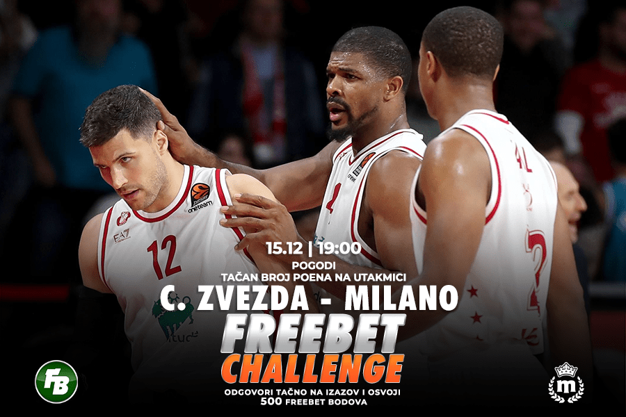 IGRE Pogodi tačan broj poena na meču Crvena zvezda – Milano