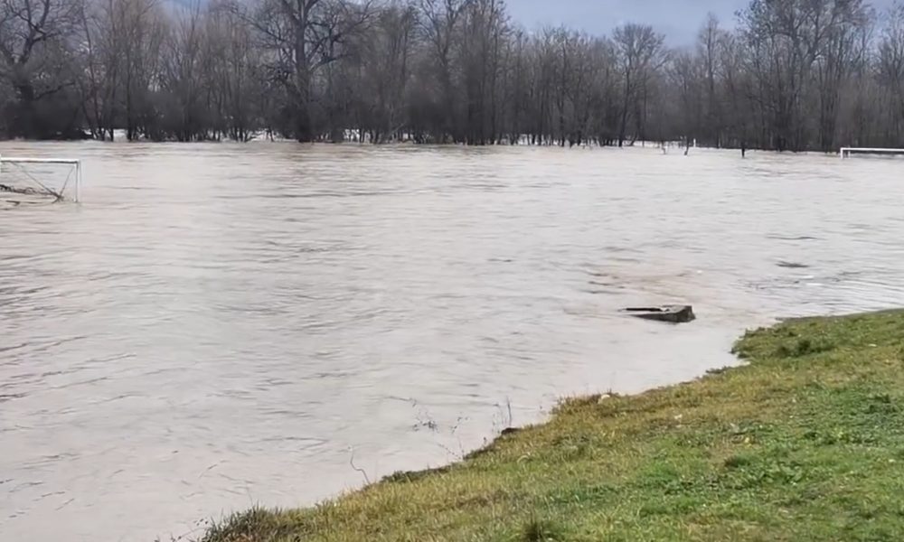 POPLAVE BIBLIJSKIH RAZMERA Nabujala reka potopila teren u Srbiji… Vire samo prečke! (VIDEO)