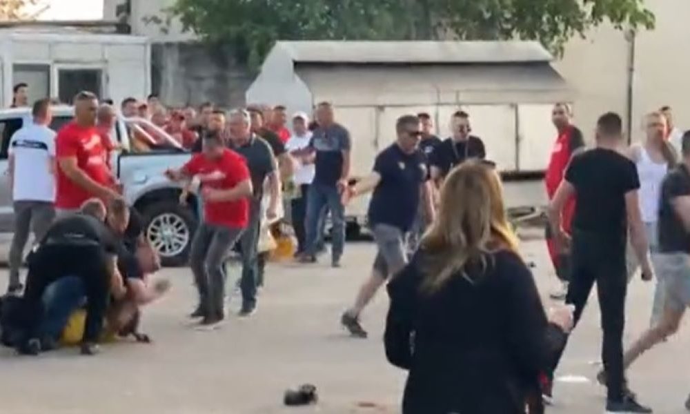 ŠORKA Tuča u Hrvatskoj posle utakmice, ali muzika sa razglasa nije prestala (VIDEO)