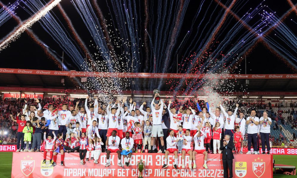„NEKA VEČERAS SVAKO ZNA“ Zvezda je zvanično šampion Srbije za sezonu 2022/2023! (FOTOGALERIJA)