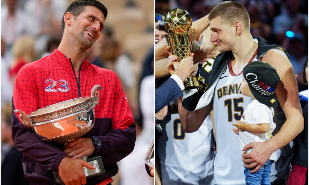 PRESLATKO „Bebe Džokeri“ na istoj fotografiji! Đoković „prozvao“ Jokića posle osvajanja NBA titule (FOTO)