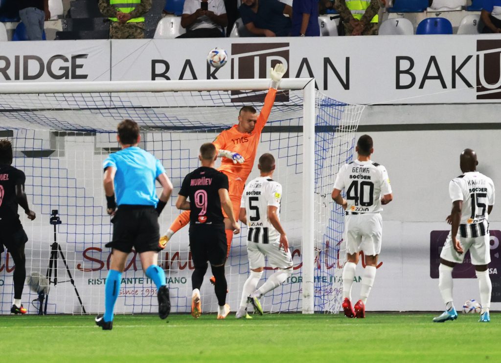 POLUVREME Nema golova u Bakuu, sreća i Jovanović spasili Partizan (VIDEO)