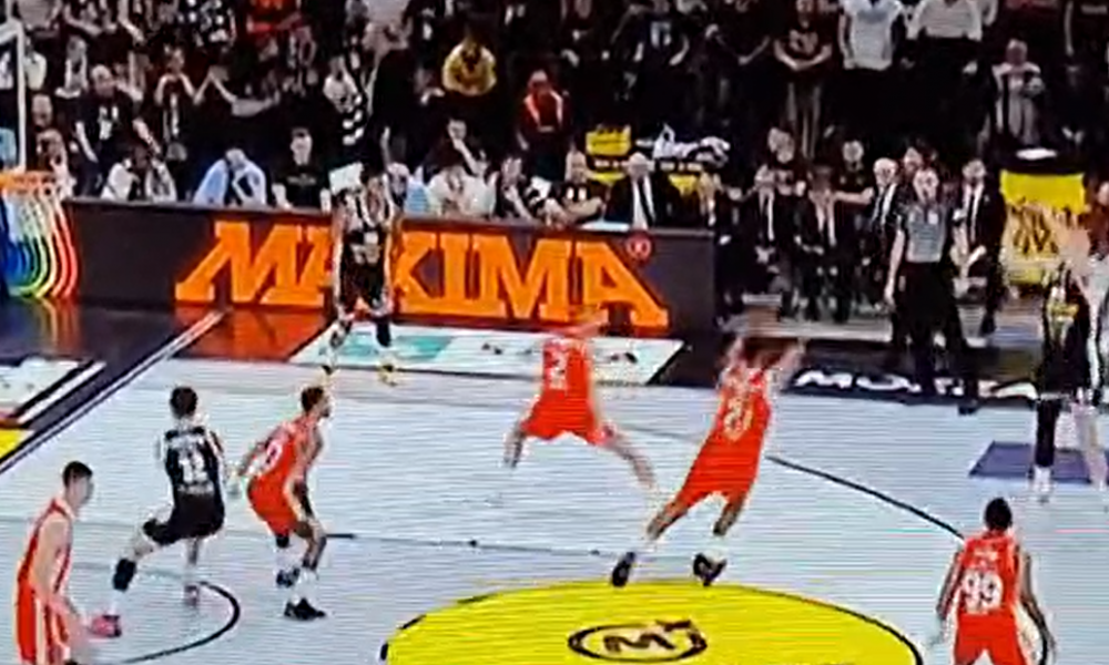 EKSPLOZIJA U ARENI Trojka Partizanovog centra za prvo vođstvo crno-belih (VIDEO)