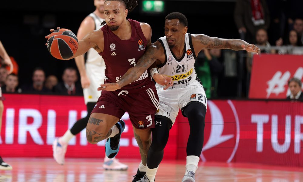 POLUVREME Partizan „prosuo“ lepu prednost u Minhenu! Ogroman pad u igri i preokret Bajerna (VIDEO)