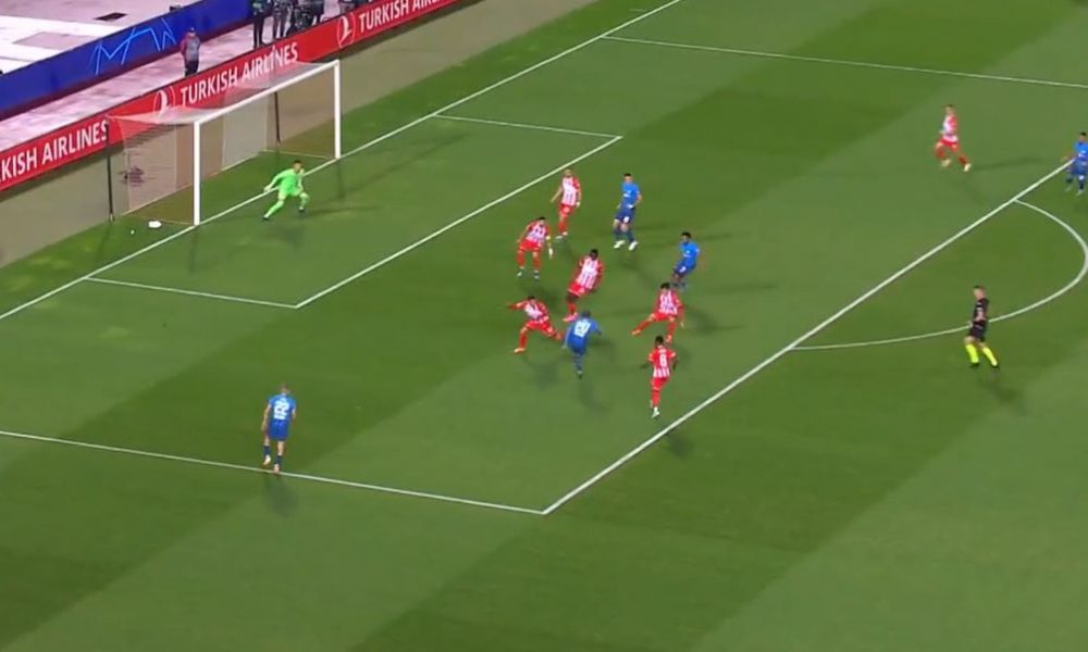 NIJE MOGLO GORE Zvezda primila gol već na početku utakmice! Prvi šut u okvir gola i odmah pogodak (VIDEO)