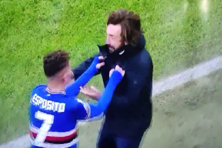 LEGENDARNI ITALIJAN U ČUDU Fudbaler Sampdorije dao gol, pa davio Pirla po terena (VIDEO)