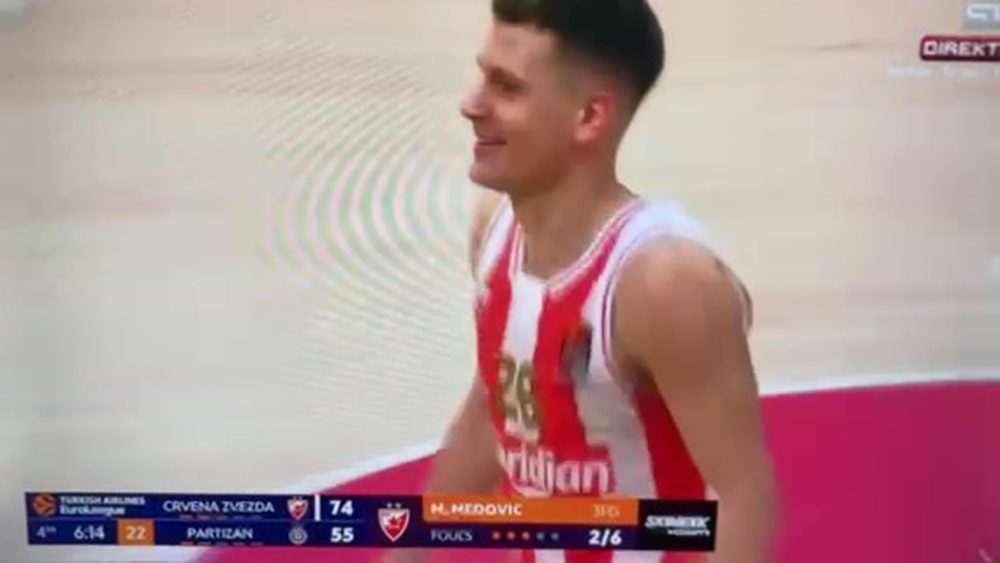 OSMEH OD UVA DO UVA Evo kako je Nedović reagovao posle fenomenalne trojke (VIDEO)