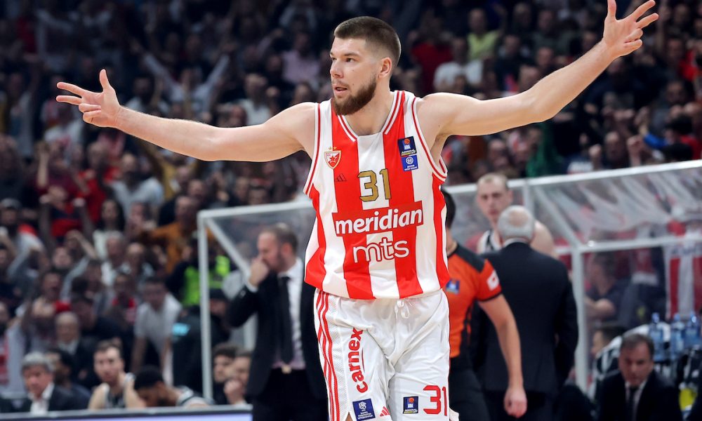 KONAČNO, GEDRAITIS Litvanac pogodio trojku za najveću prednost crveno-belih na meču! (VIDEO)