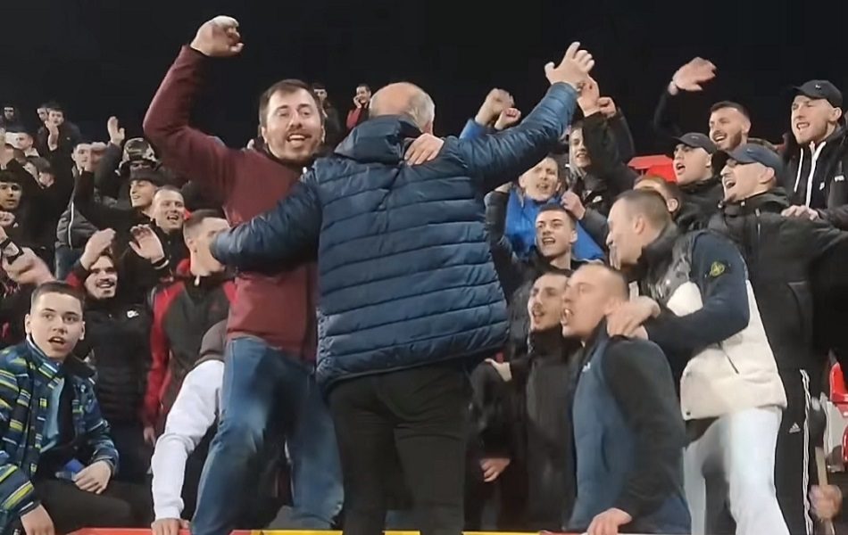 EUFORIJA U KRUŠEVCU Gaćinović na tribini sa „jakuzama“ proslavlja pobedu (VIDEO)