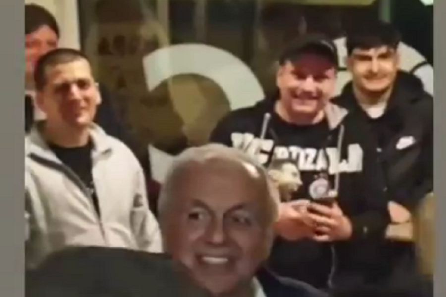 ČAČAK NA NOGAMA „Grobari“ u kafani „Žoc“ spominjali Zvezdu, a onda je Obradović poveo navijanje (VIDEO)