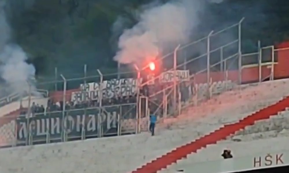 „DA SE BAR NEŠTO NAVIJAČKI VEČERAS ZAPALI“ Navijači Borca spalili zastavu navijača Zrinjskog (VIDEO)