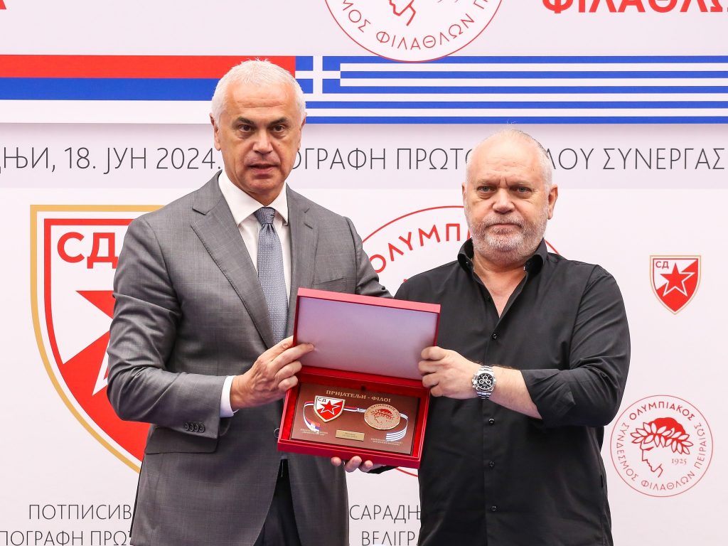 JAČANJE BRATSKIH VEZA Zvezda i Olimpijakos potpisali memorandum o saradnji (FOTO)