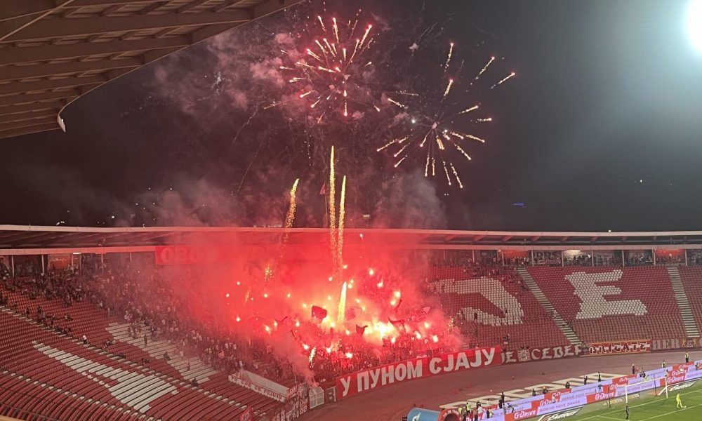SPEKTAKL NA SEVERU „Delije“ prelepim vatrometom ispratili igrače u Milano (VIDEO)