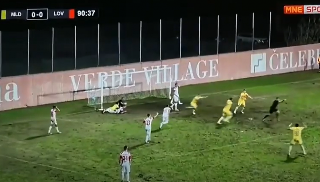 VREME JE DA NABAVITE NAOČARE SUDIJAMA Šta se ovo događa? Pogledajte novi fantomski gol u Crnoj Gori (VIDEO)