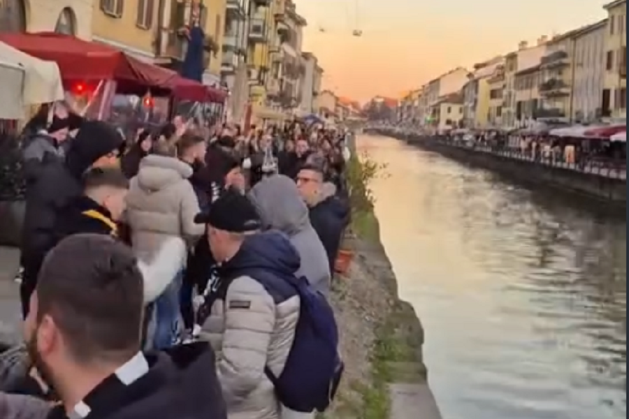 NAVIJAČI PARTIZANA OKUPIRALI MILANO Gradom mode se ori pesma „grobara“ (VIDEO)