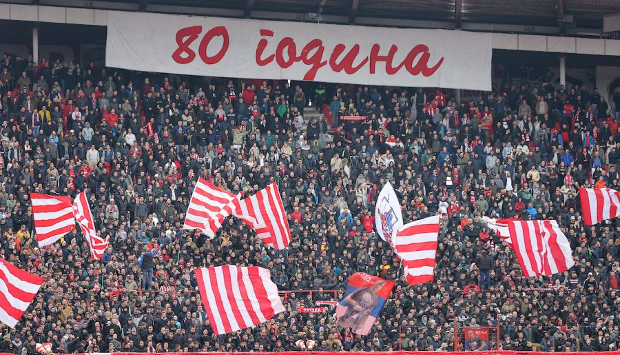 Navijači Crvene zvezde na proslavi 80. rođendana (Foto: Starsport)
