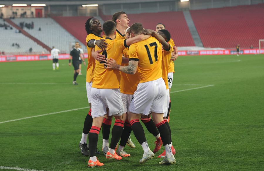 Fudbaleri Crvene zvezde slave gol protiv Spartaka (Foto: Starsport)
