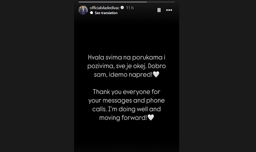 Vlade Divac stori (Foto: printscreen/instagram/officialvladedivac)