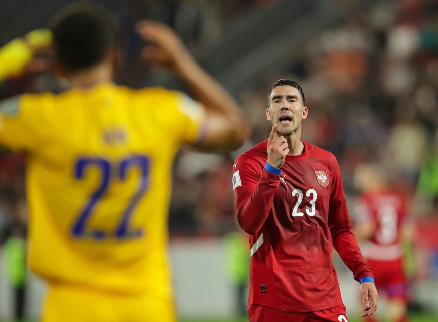 Dušan Vlahović na utakmici protiv Andore (Foto: Starsport)