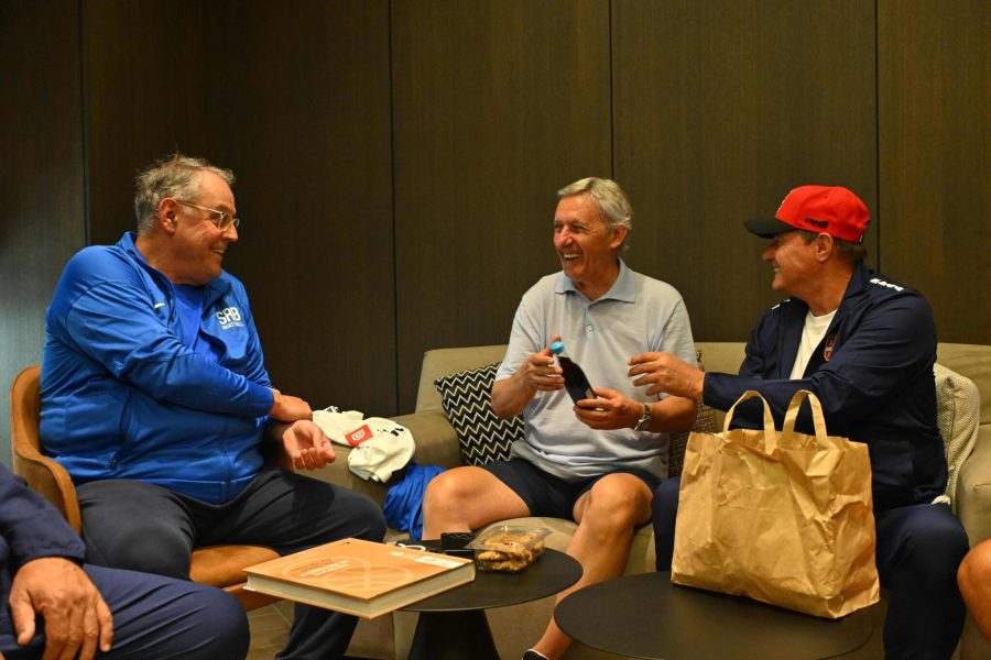 Nebojša Čović, Svetislav Pešić i Dragan Stojković Piksi (Foto: FSS)