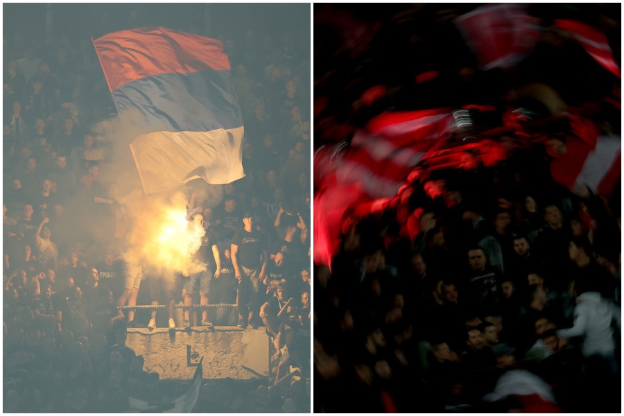 Navijači Partizana (Foto: Starsport) / Navijači Crvene zvezde (Foto: Starsport)