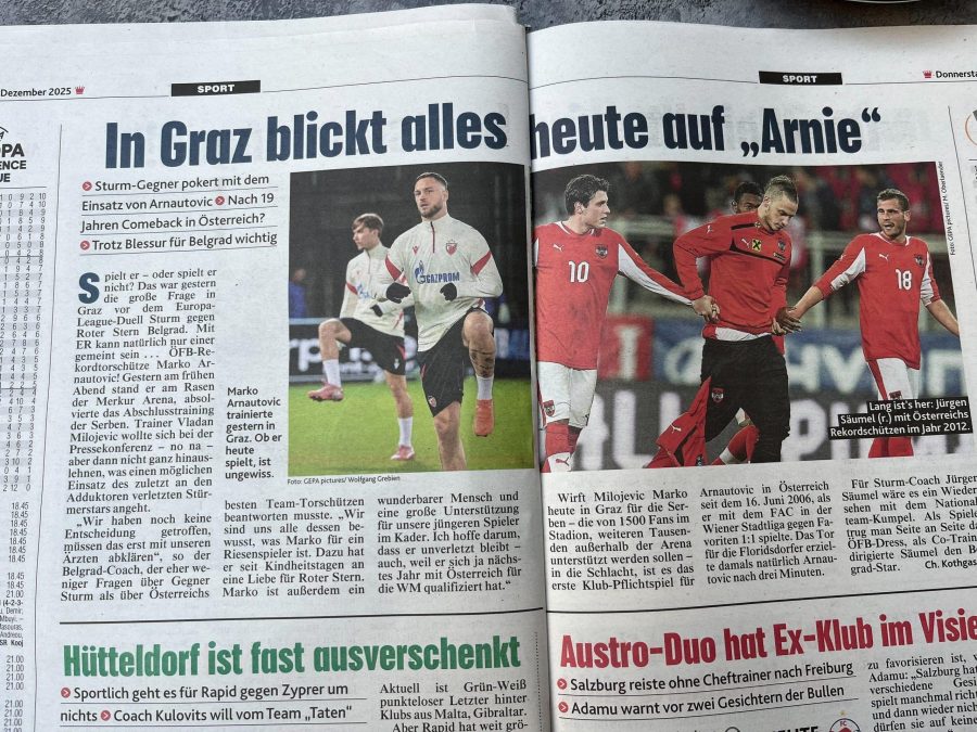 Austrijske novine (Foto: MaxBet Sport)