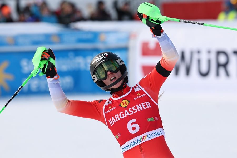 Rast pobednica slaloma u Kranjskoj Gori
