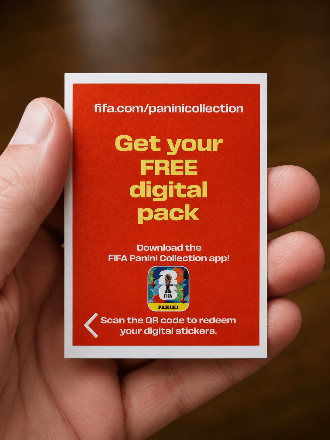 QR kartica za digitalni Panini paket – Mundijal 2026