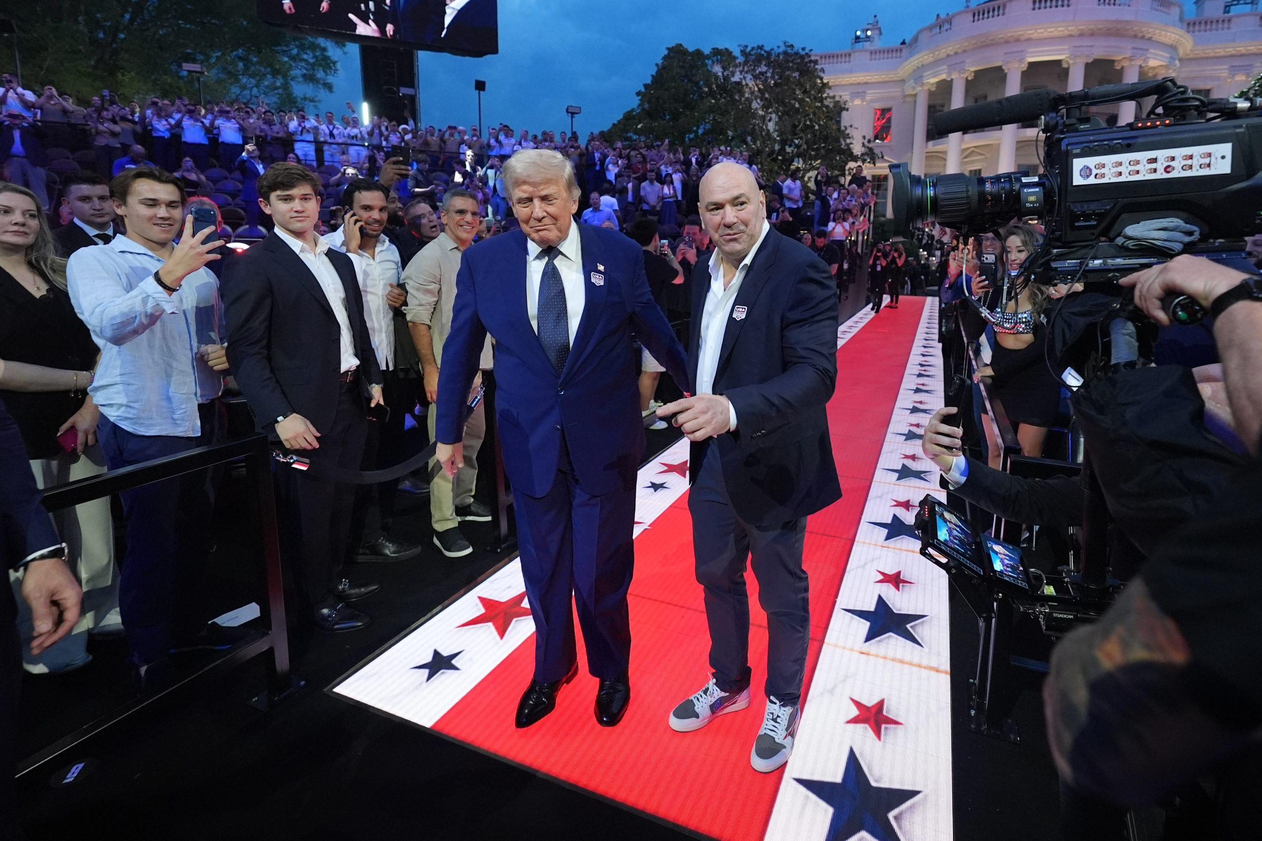 Donald Tramp i Dejna Vajt na UFC događaju